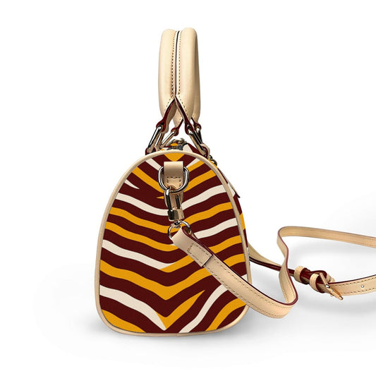 Washington Commanders Classic Barrel-Shaped PU Leather Handbag