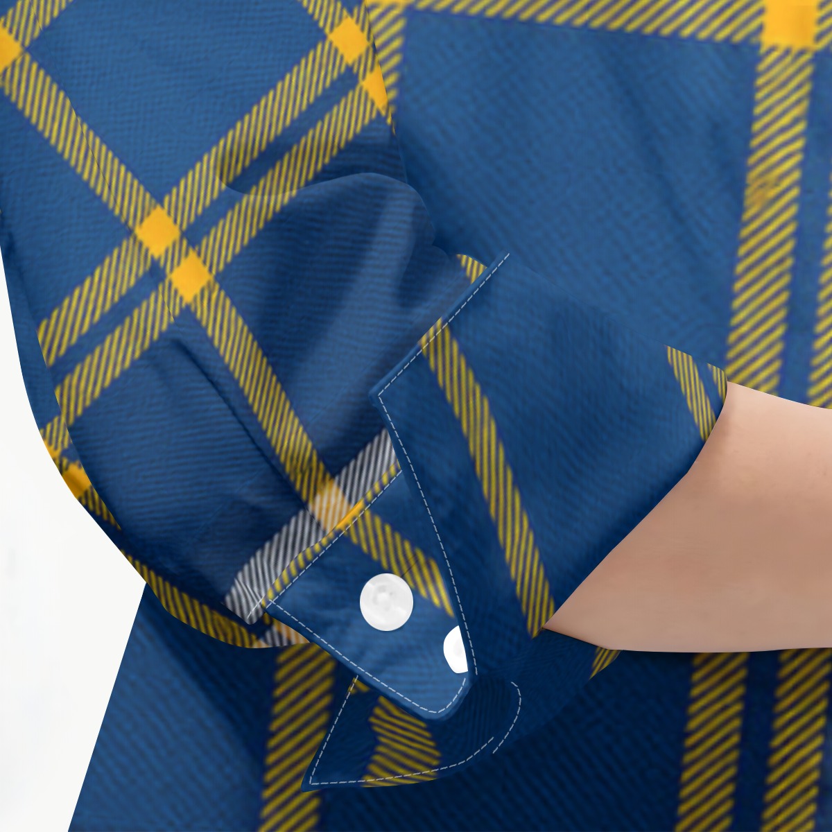 California Los Angeles UCLA Bruins Tartan Plaid  Women's 3/4 Sleeve Shirt