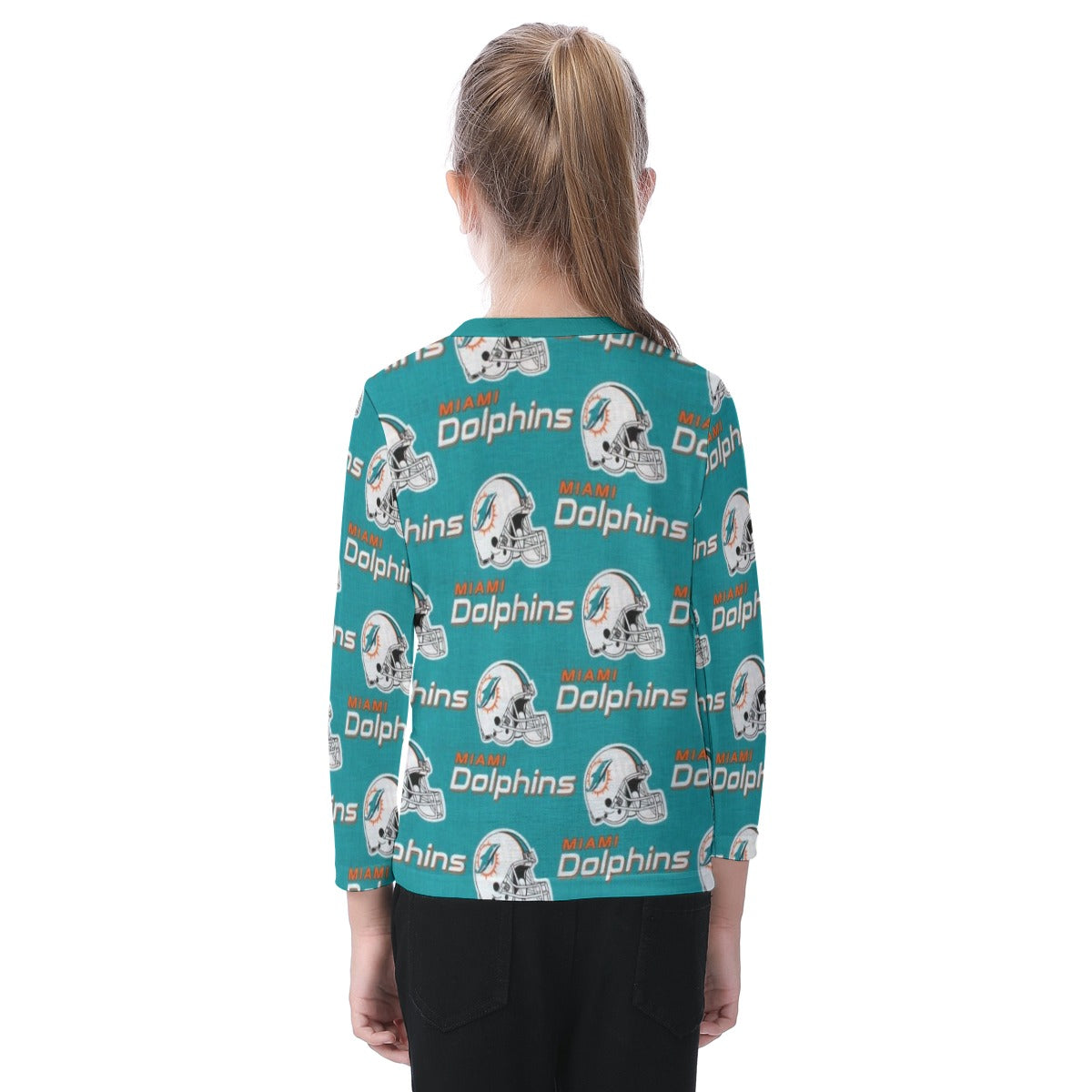 Miami Football Game Day All-Over Print Kid's O-neck Long Sleeve T-shirt