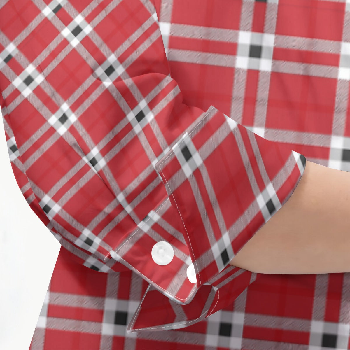 Houston Tartan Plaid Cougars Women's 3/4 Sleeve Shirt