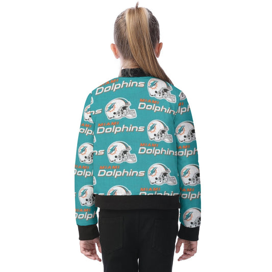 Miami Football Game Day All-Over Print Kid's Bomber Jacket