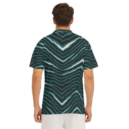 Philadelphia Football Game Day All-Over Print Men's Short Sleeve Polo Shirt With Button Closure