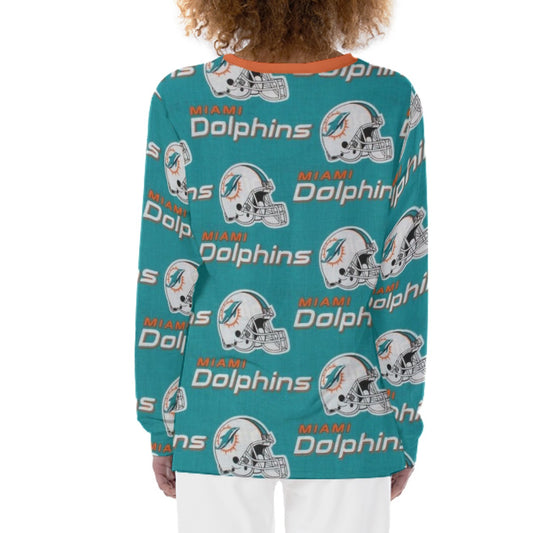 Miami Football Game Day All-Over Print Women'S Pajama T-shirt|180GSM