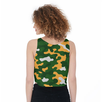 Green Bay Football Game Day All-Over Print Crop-Tank Top