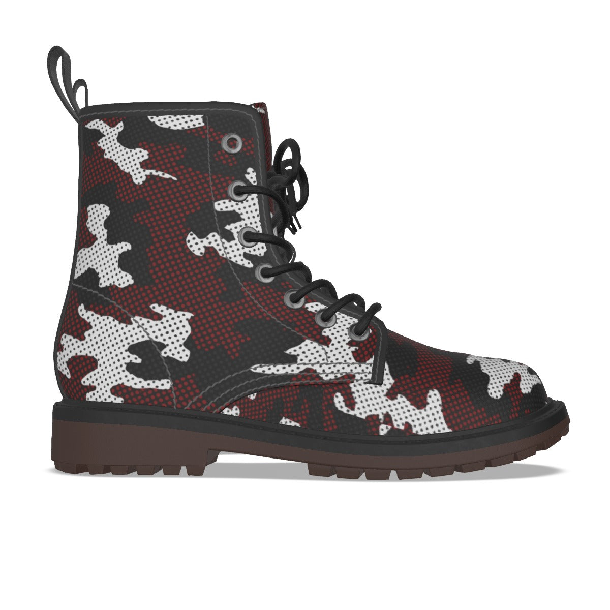 Urban Legend South Carolina Garnet, Black, and White Camo Martin Short Boots – Gamecocks-Inspired St