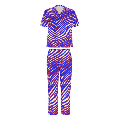 Buffalo Bills Zubaz Unisex Scrub Set With Six Pocket