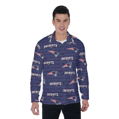 New England Football Game Day All-Over Print Men's Long Sleeve Shirt