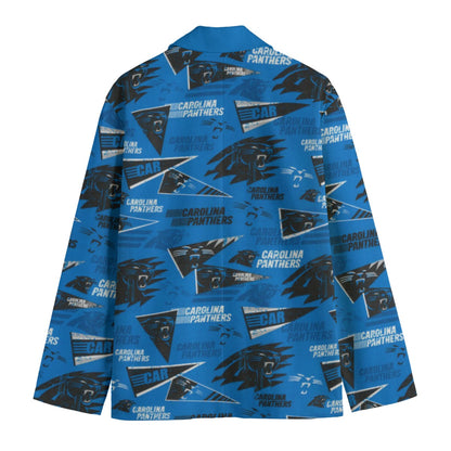 Carolina Panthers suit Flat Lapel Collar Blazer