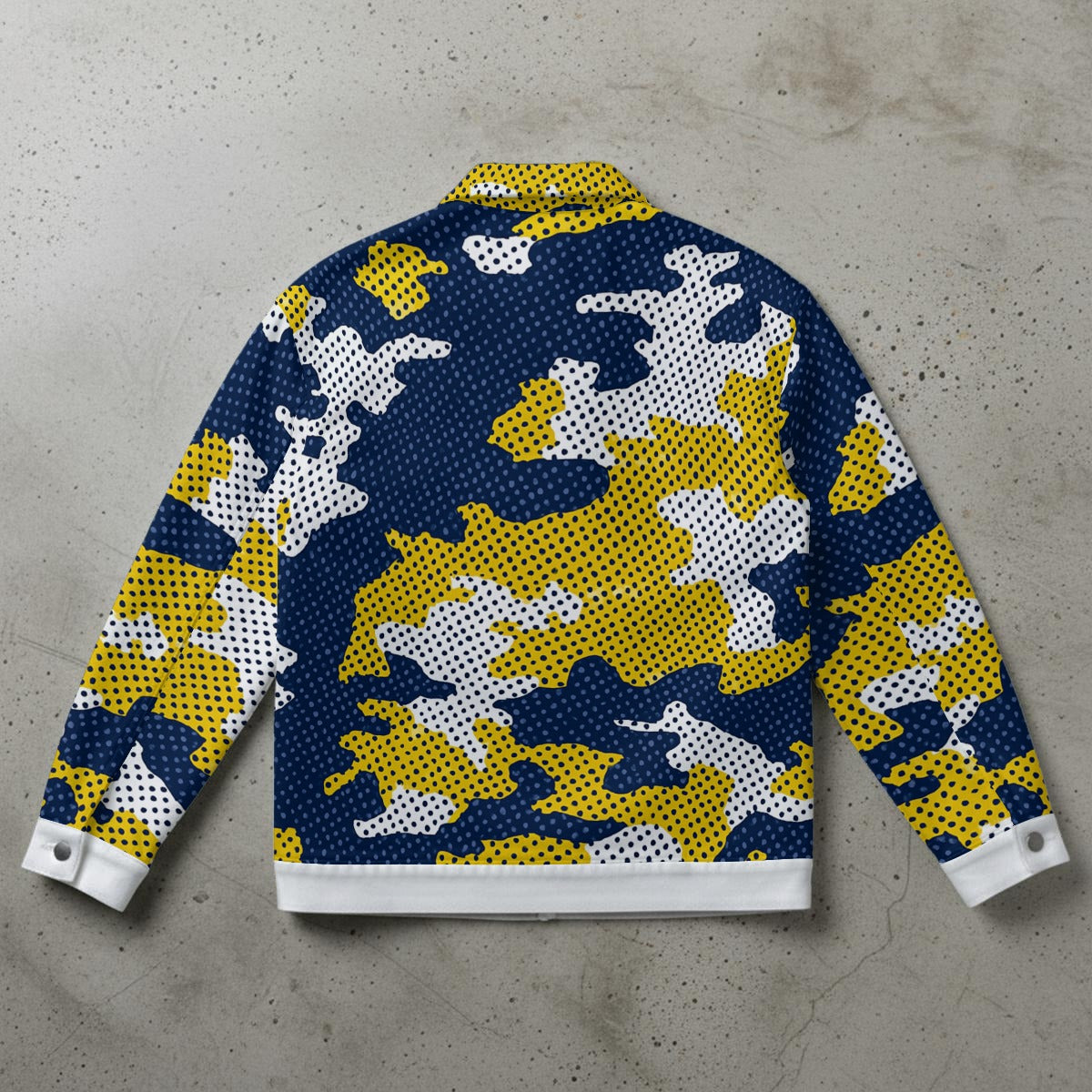 Urban Legend Michigan  Blue Maize Camo Unisex Collared Jacket