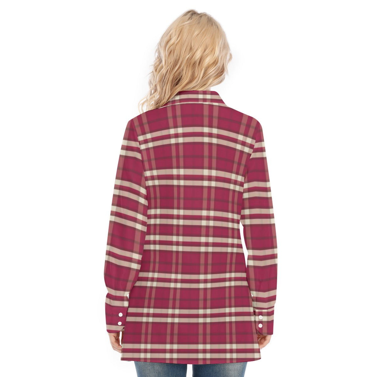 Indiana Tartan Plaid Bloomington Hoosiers Women's Long Shirt