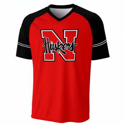 Nebraska Lincoln Cornhuskers V-Neck Short Sleeve T-Shirt
