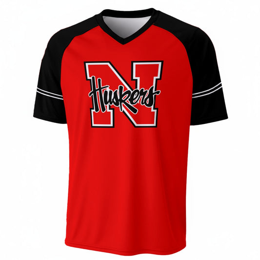 Nebraska Lincoln Cornhuskers V-Neck Short Sleeve T-Shirt