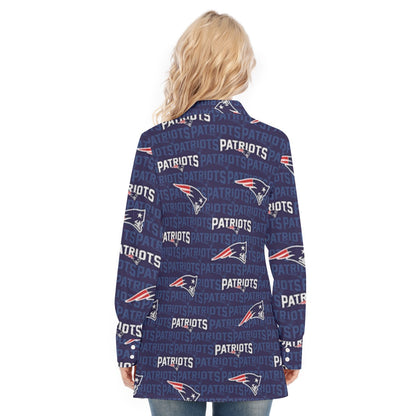 New England Football Game Day All-Over Print Women's Long Shirt