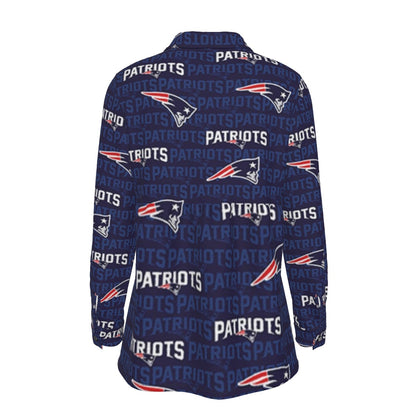 New England Football Game Day All-Over Print Women's Elastic-Back Shirt