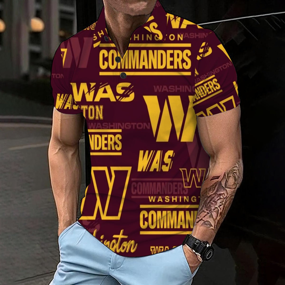 Washington Commanders Men’s Basic Polo Shirt