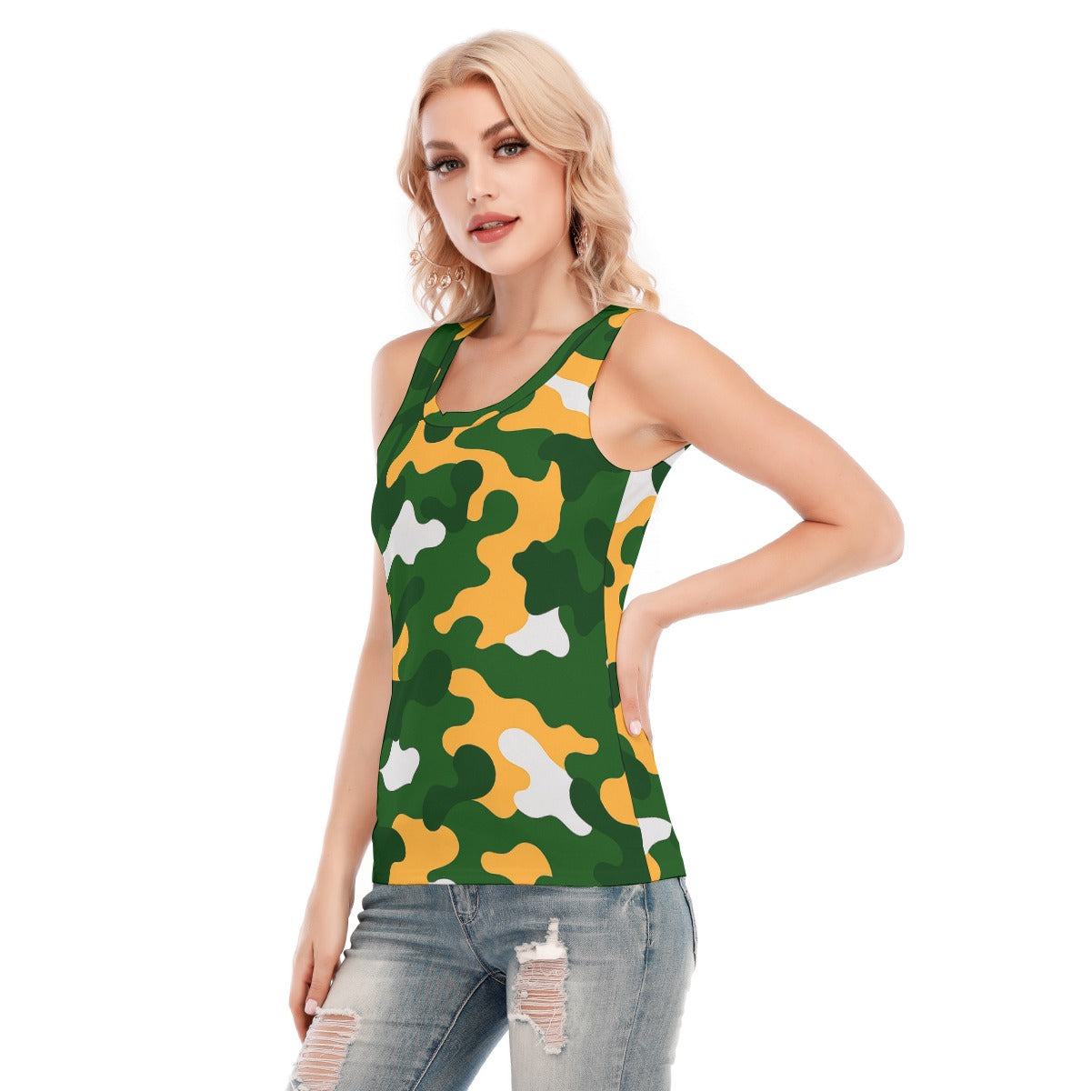 Green Bay Football Game Day All-Over Print Women's Skinny Sport Tank Top