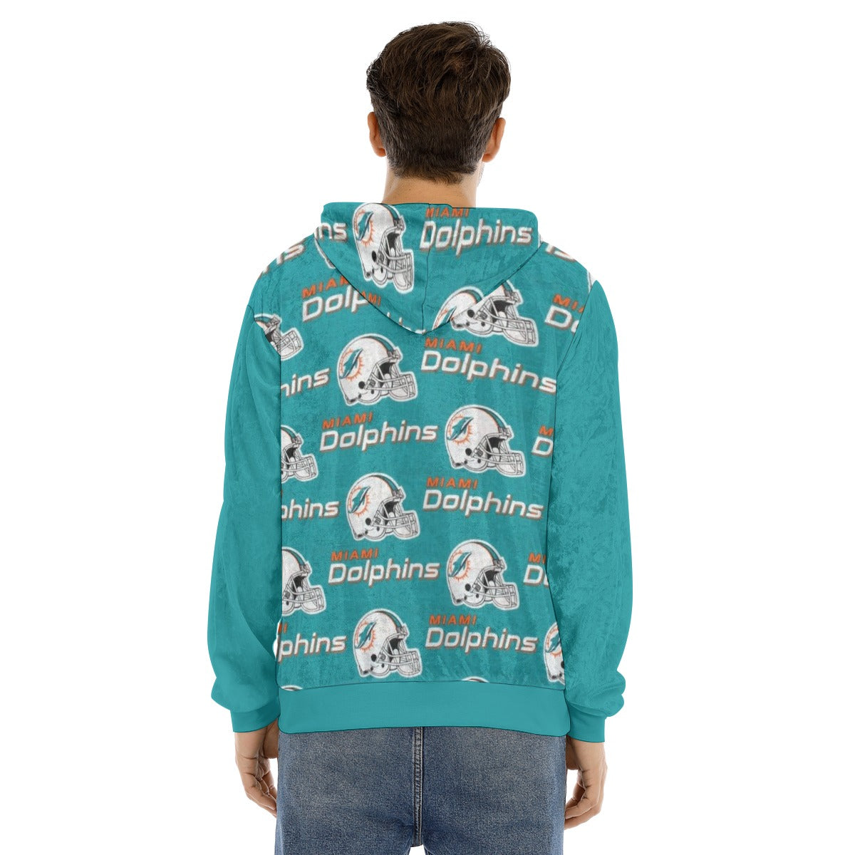 Miami Football Game Day All-Over Print Men's Pullover Hoodie | Velvet