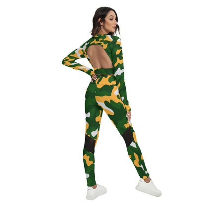 Green Bay Football Game Day All-Over Print Women's Sport Set With Backless Top And Leggings