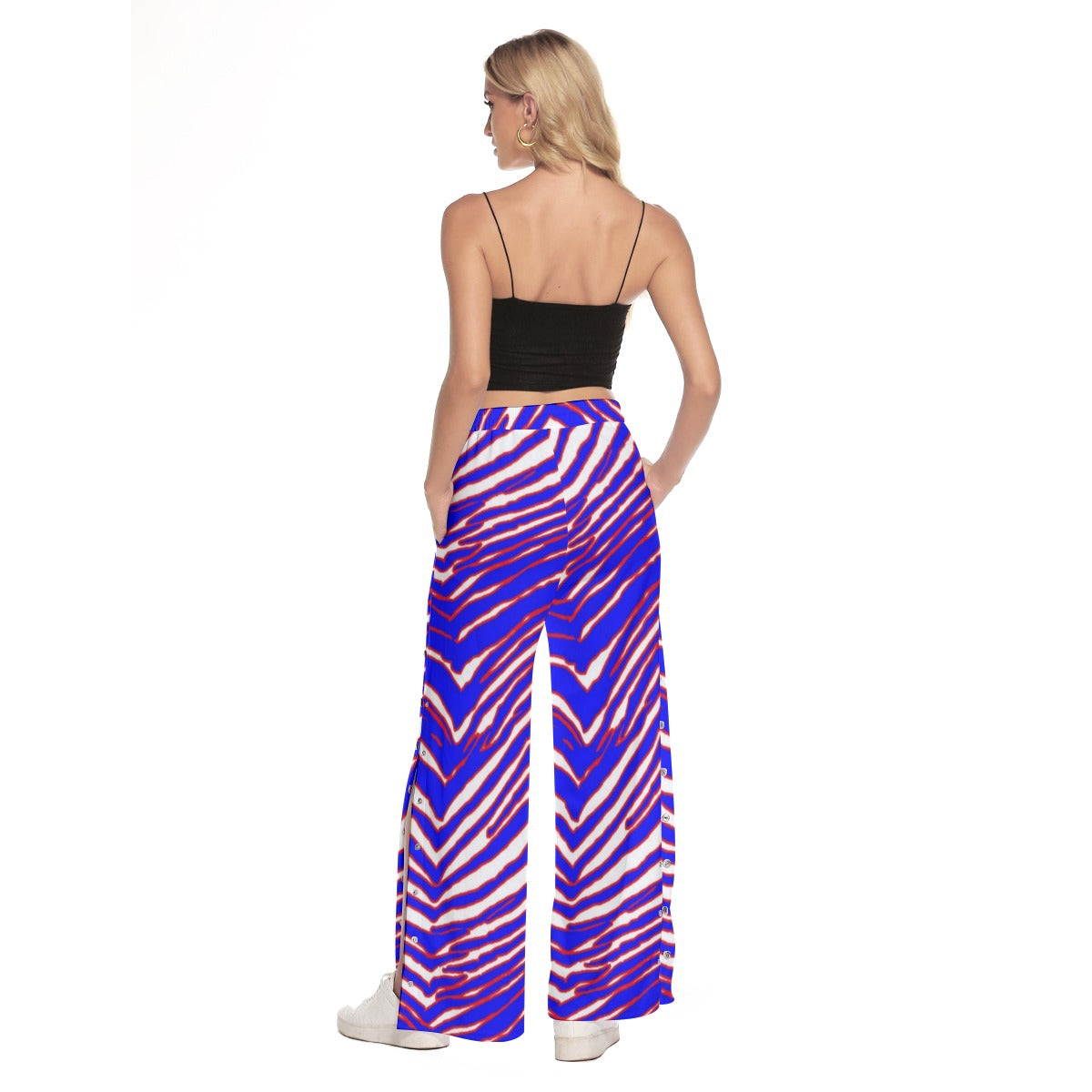 Buffalo Bills Zubaz Women's Side Slit Snap Button Trousers