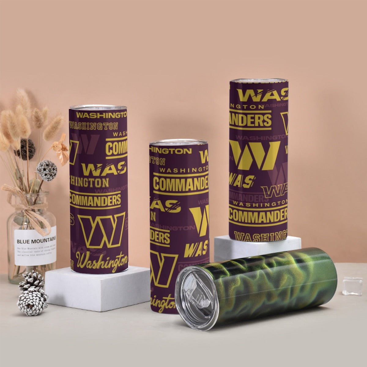 Washington Commanders Tumbler with twinkle surface  20oz