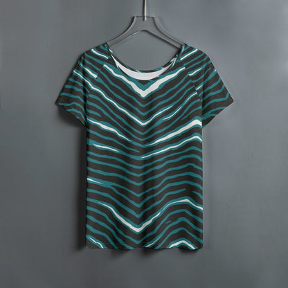 Philadelphia Football Game Day All-Over Print Women's Round Neck T-shirt With Raglan Sleeve