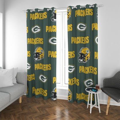 Green Bay Football Game Day Blackout Grommet Curtains | 265(gsm)