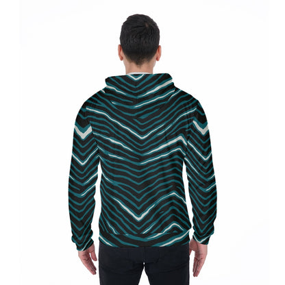 Philadelphia Football Game Day All-Over Print Men's Heavy Fleece Zip Up Hoodie