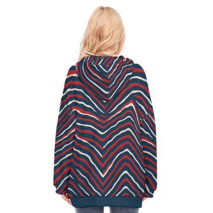 SD HUESCA Women's Long Hoodie With Zipper Closure
