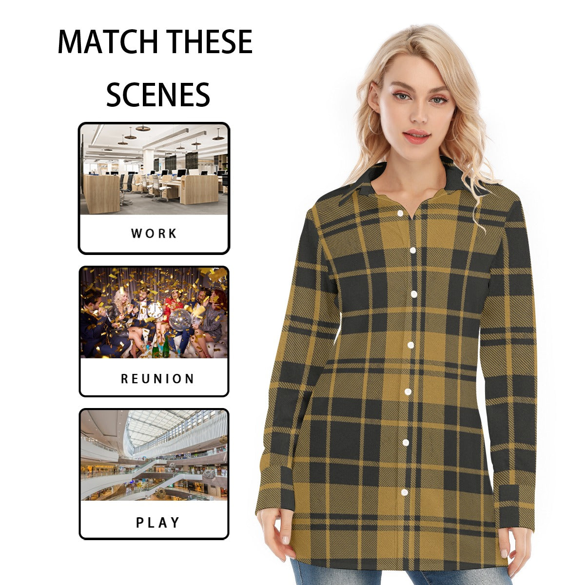 Central Florida - Knights Tartan plaid  Women's Long Shirt