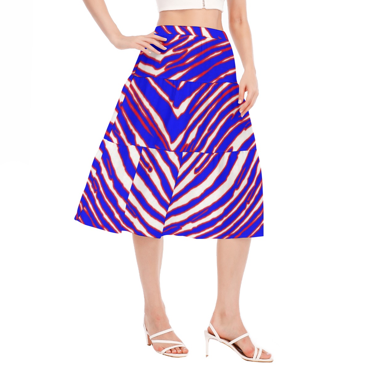 Buffalo Bills Zubaz Women's Stitched Pleated Chiffon Skirt