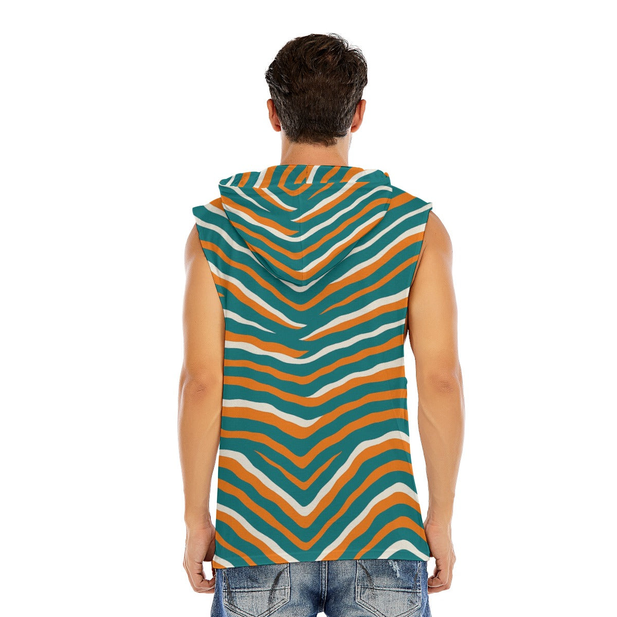 Miami Football Game Day All-Over Print Men’s Sleeveless Pullover Hoodie