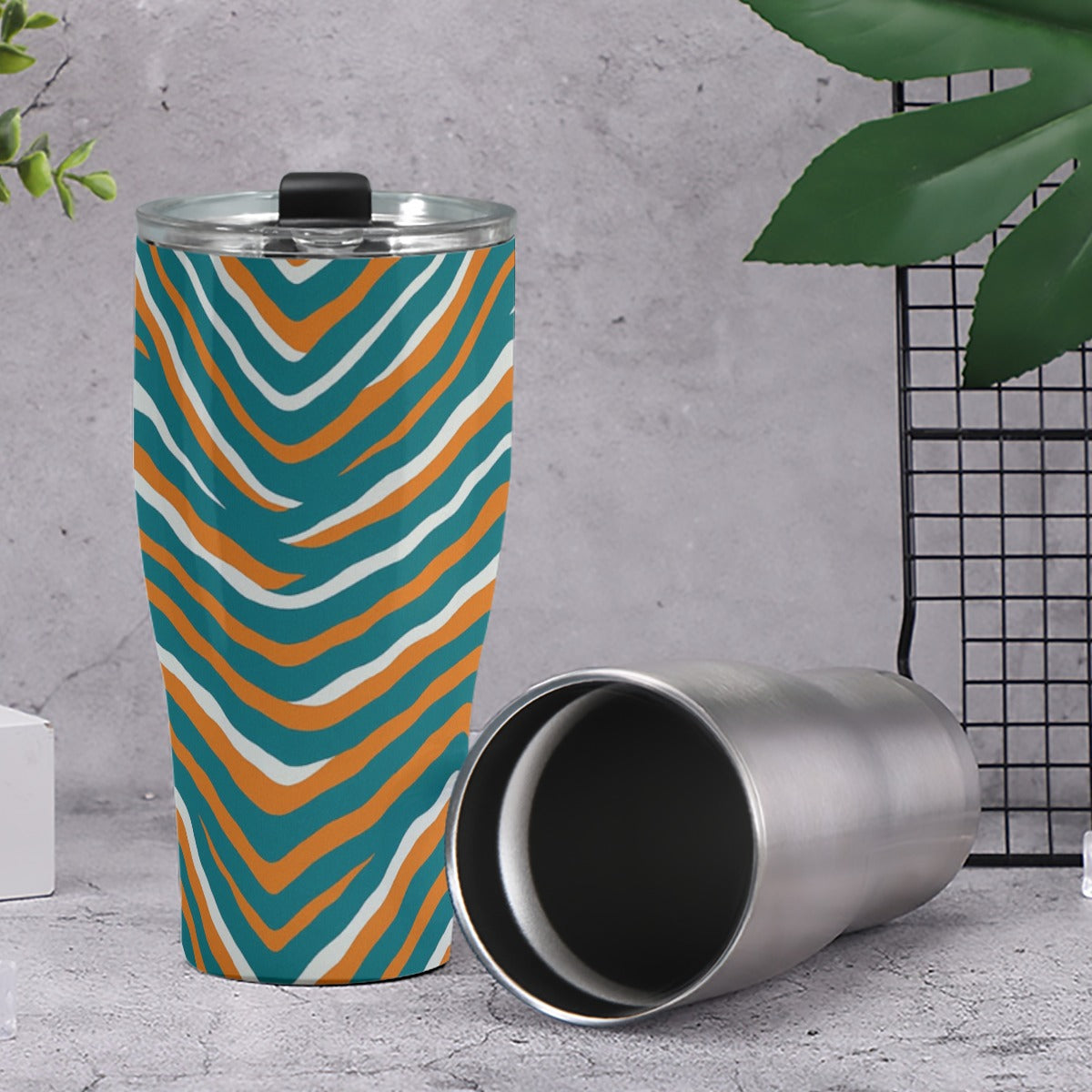 Miami Football Game Day Cone Tumbler 30oz