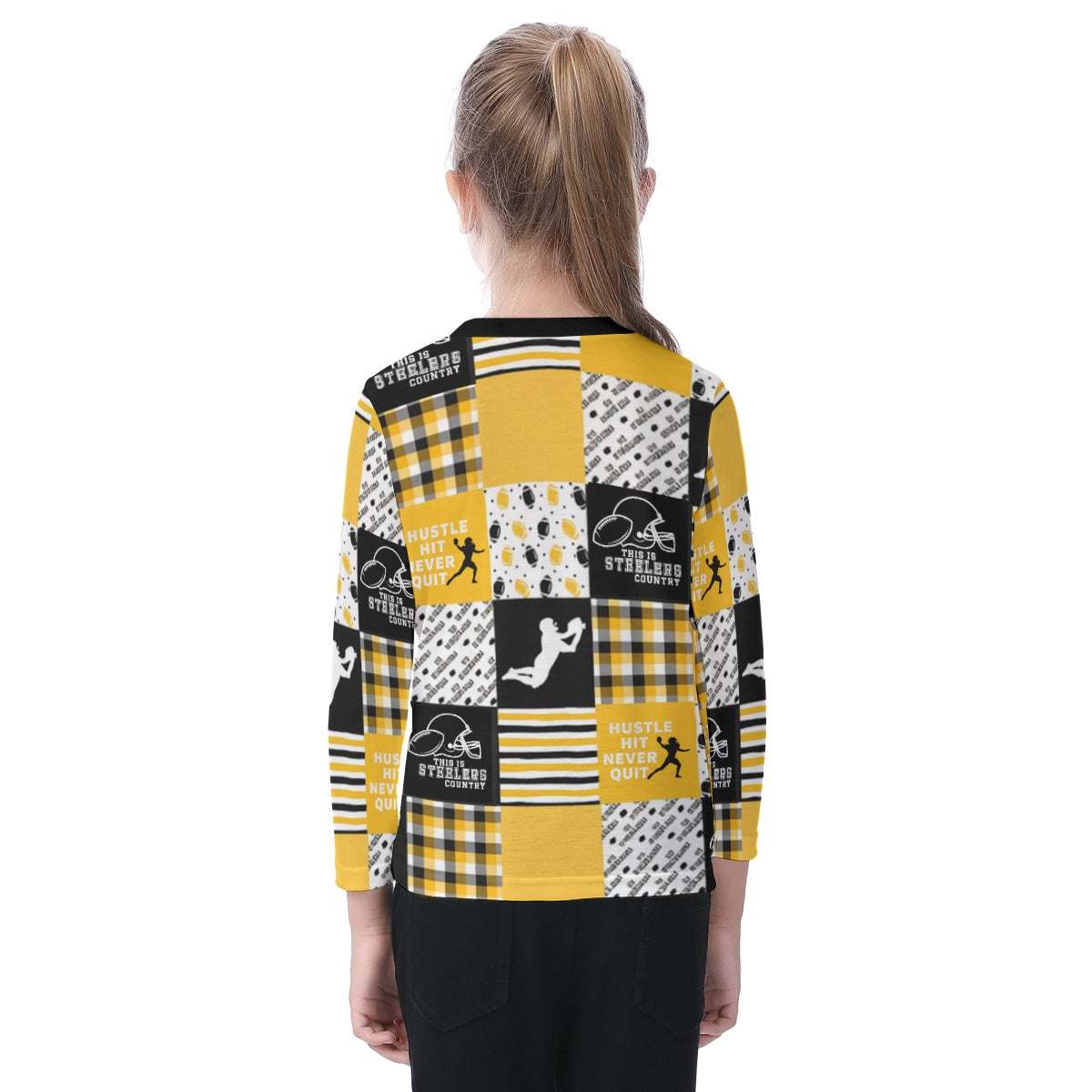 Pittsburgh Steelers All-Over Print Kid's O-neck Long Sleeve T-shirt