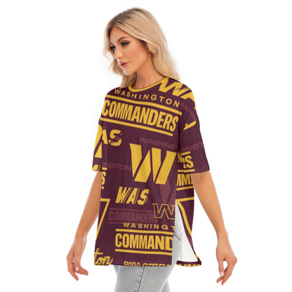 Washington Commanders Women's Short Sleeves T-shirt With Hem Split