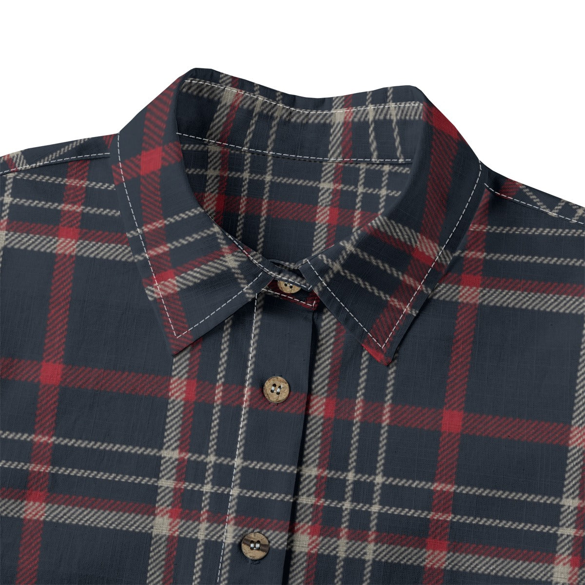 Connecticut tartan plaid Women's Shirt | 125GSM Cotton
