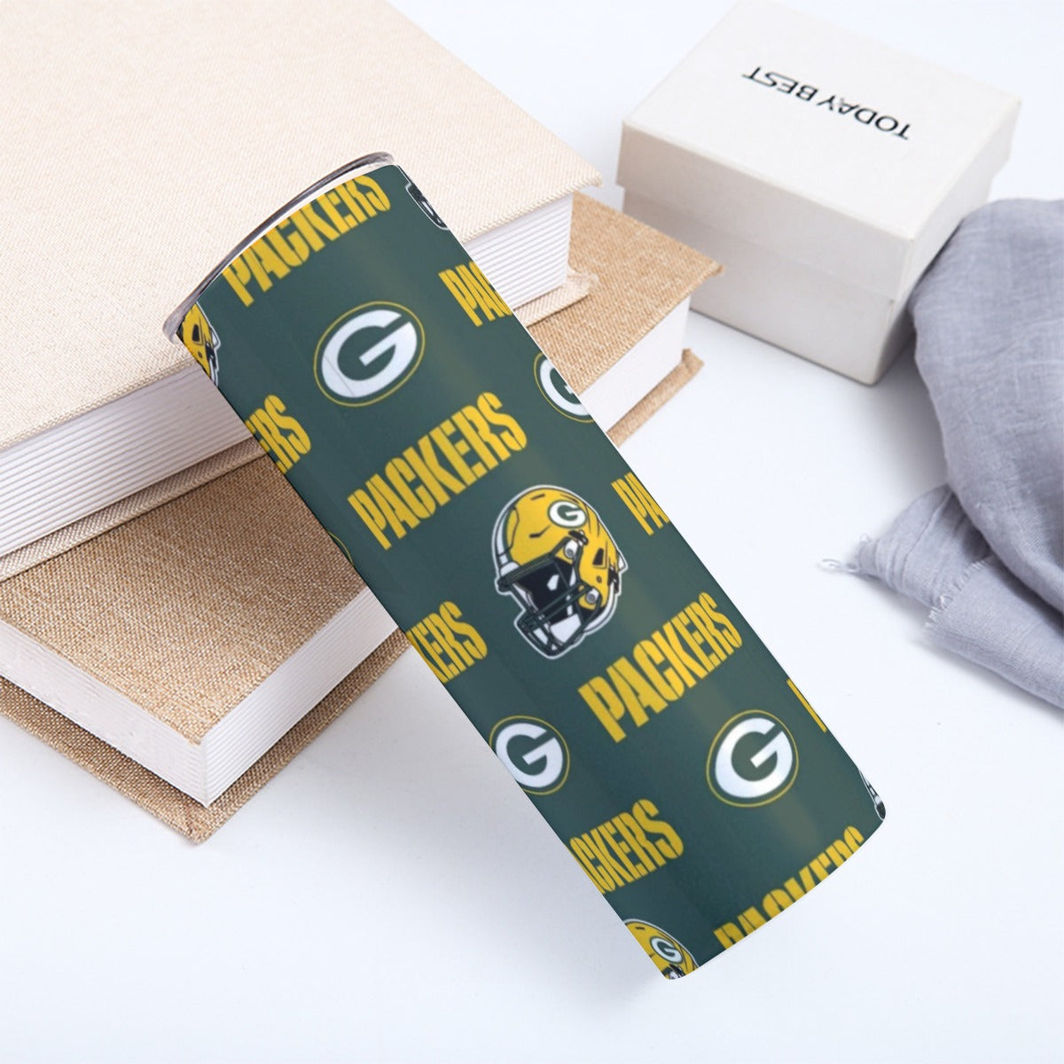 Green Bay Football Game Day Custom 20OZ Straight Cup With Sliding Lid For The USA