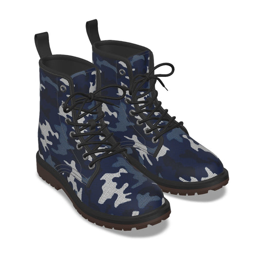 Urban Legend Penn State Navy and White Camo Martin Short Boots – Nittany Lions-Inspired Streetwear f