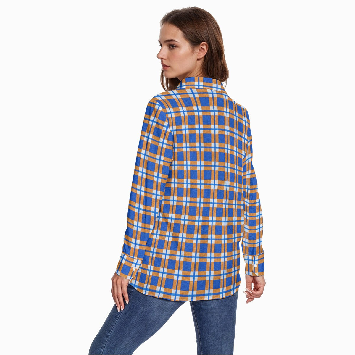 Florida - Gators tartan plaid  Women's Comfort Shirt With Button|125GSM Cotton