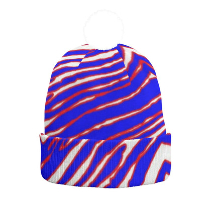 Buffalo Bills Zubaz Knitted Hat With Pom-Pom