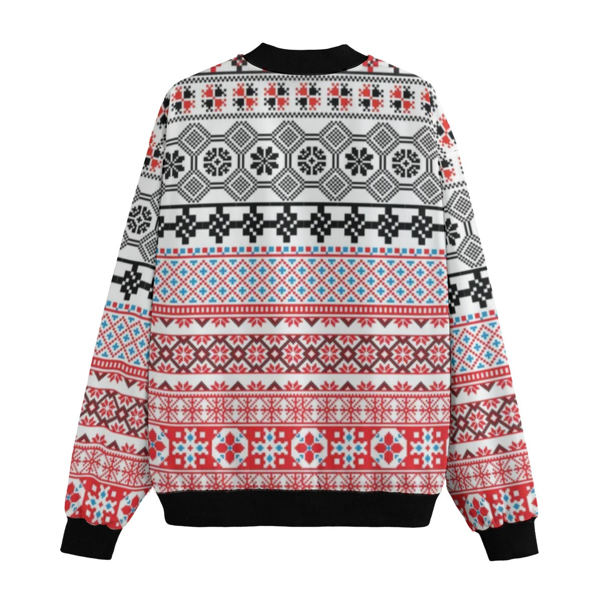 Urban Legend Snow Christmas Inspired Pattern American Culture Fleece Bomber Jacket