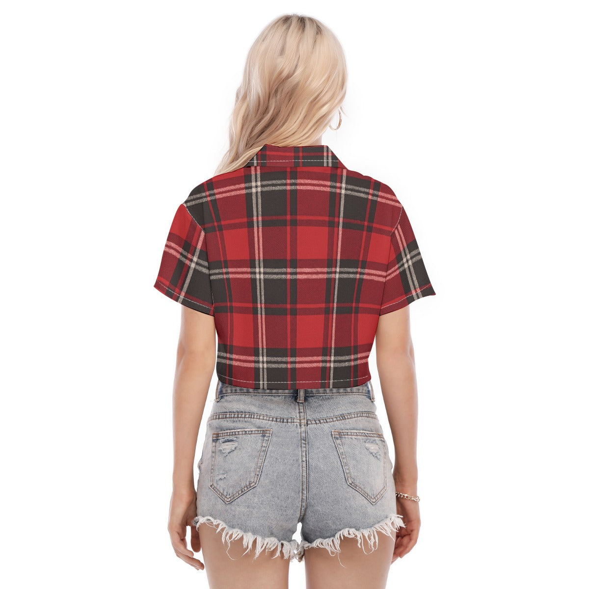 Cincinnati - Bearcats Tartan Plaid Women's Cropped Shirt