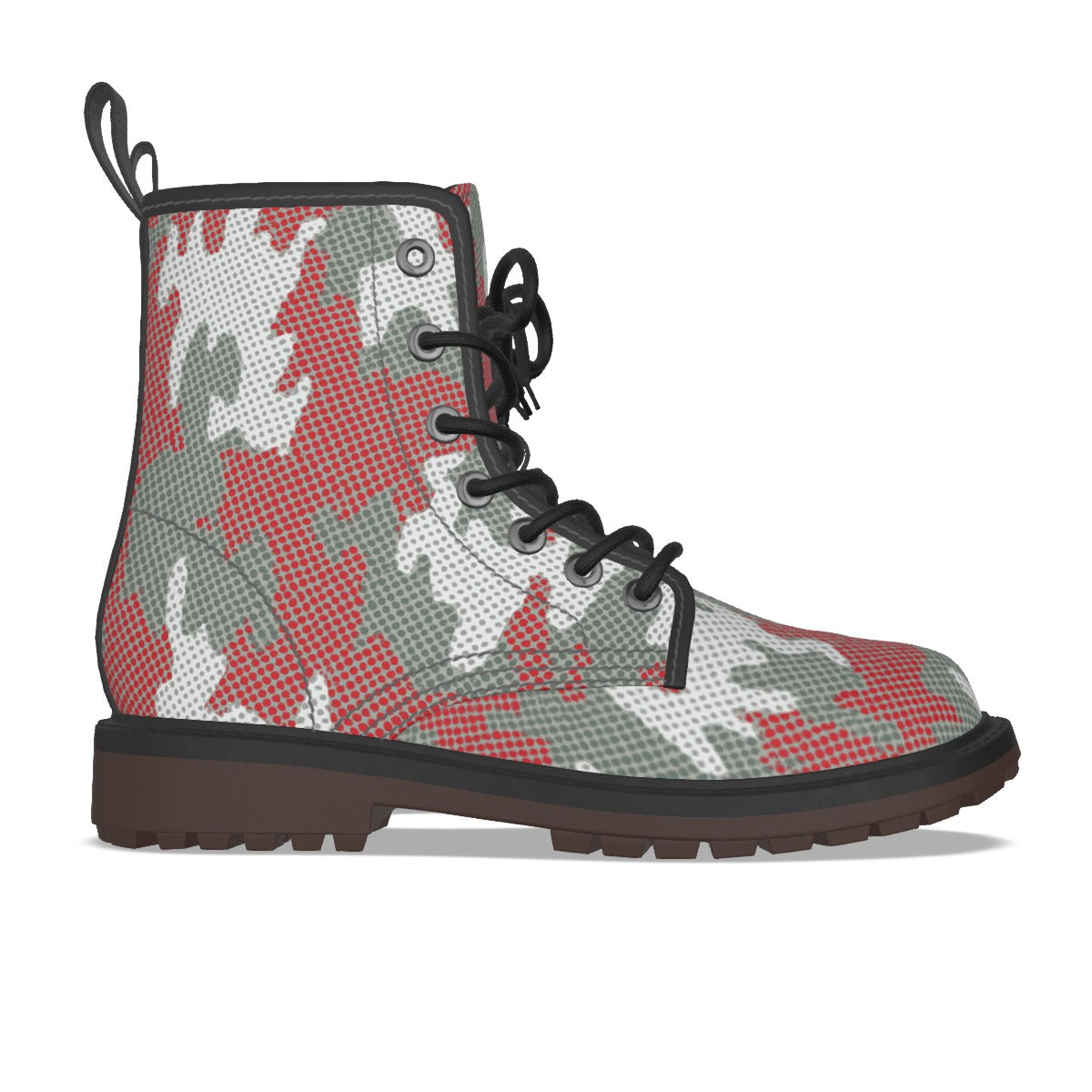 Urban Legend Ohio State Scarlet and Gray Camo Martin Short Boots – Buckeyes-Inspired Streetwear for