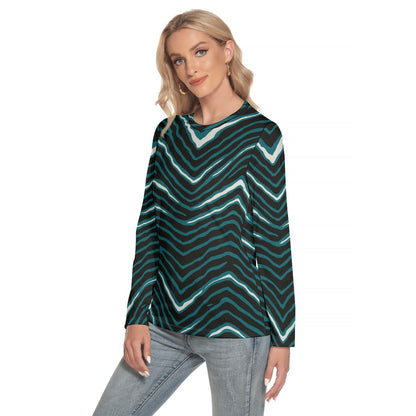 Philadelphia Football Game Day All-Over Print Women's O-neck Long Sleeve T-shirt