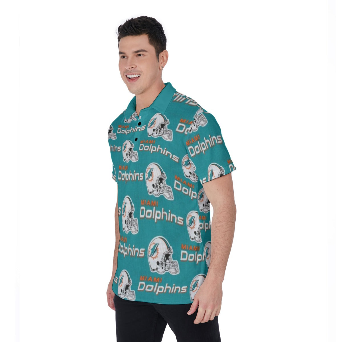 Miami Football Game Day All-Over Print Men's Polo Shirt