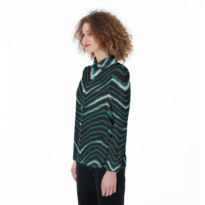 Philadelphia Football Game Day All-Over Print Women's Elastic-Back Shirt