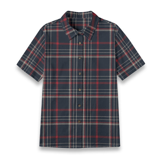 Connecticut tartan plaid Women's Shirt | 125GSM Cotton
