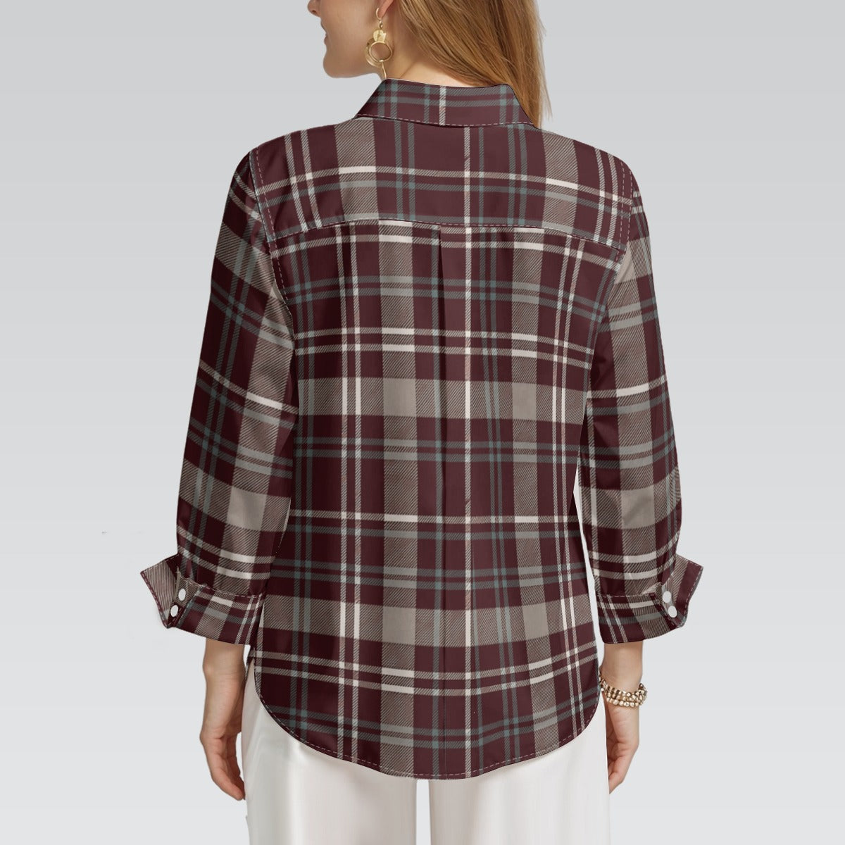 Texas Tartan Plaid A&M - Aggies  Women's 3/4 Sleeve Shirt