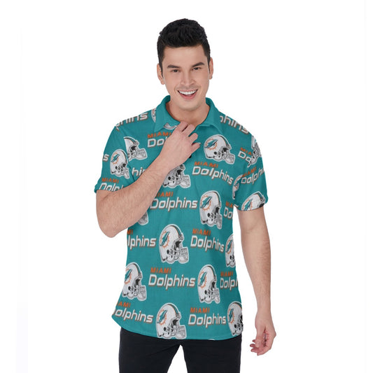 Miami Football Game Day All-Over Print Men's Polo Shirt