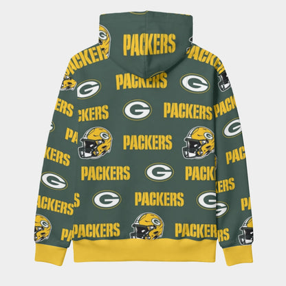 Green Bay Football Game Day All-Over Print Men's Thicken Pullover Hoodie
