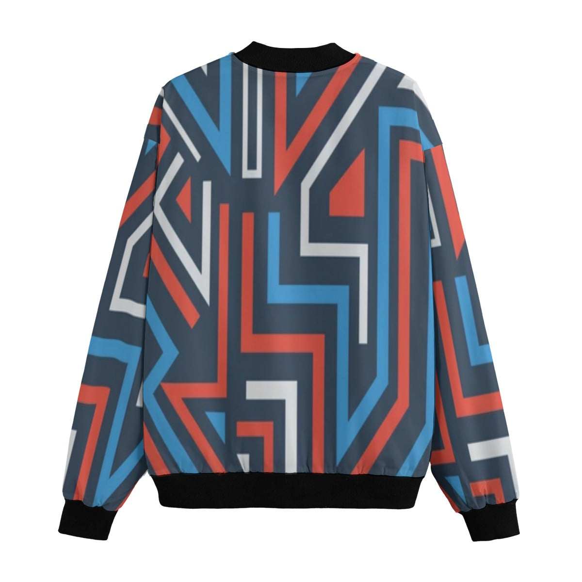 Urban Legend 90s Street Icons Abstract Graffiti Geometric Shapes Lines Fleece Bomber Jacket